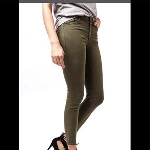 Topshop Dark Green Leigh Jeans